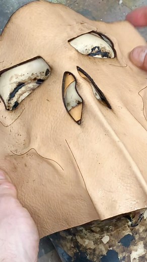 Throwback to this fun leather wrestling mask. One of my earlier viral videos. #mask #masks #process #processvideo #leather #processart #leather #leathermask #costume #leathercraft #leathercrafting #howitsmade #performer #tutorial #howto #wrestlingentrance #wrestlingmask #costume #costumeideas #musician #designer #prowrestling #haunt #dance | Rockwell Masks