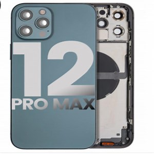 [Hot Item] Used OEM Pull Back Housing W/ Small Pre-Installed Compatible for iPhone 12 PRO Max (Cosmetic Grade: A) (Pacific Blue)