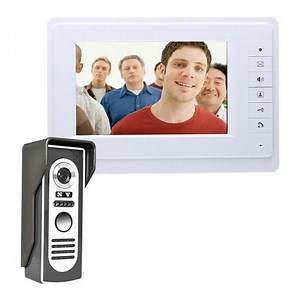 7 Pouces Filaire VidéO Porte TéLéPhone Interphone SystèMe LCD Couleur avec éTanche NuméRique Sonnette CaméRa Visionneuse IR Vision