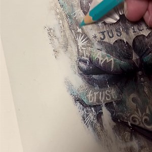 1.1K views · 80 reactions | Hand embellishing a small ‘judgement’ print on heavy paper, contact for details | Terry Bradley | Facebook