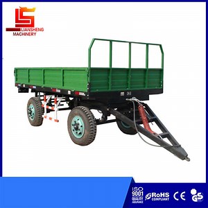 [Hot Item] Four Wheels Farm Trailer Agricultural Tipping Trailer Dump Trailer