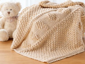 Popcorn Hearts Baby Blanket Crochet Pattern | Intermediate Level | PDF Download - Etsy Canada