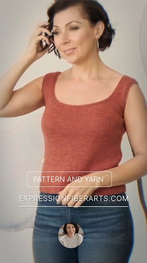 Still FREE for a Limited Time! Download the Perfect, Knitted Summer Tank Top Pattern – Pascal! Get your copy of the Pascal tank top pattern at https://www.expressionfiberarts.com/products/pascal.html Pascal is an Intermediate level, knitted tank top. Functional buttonholes on one side of the Pascal tank top add visual interest and allow you to customize your style. Wear them all fastened, or leave the bottom ones open for fun. There are plenty of ways to customize this tank and make it uniquely 