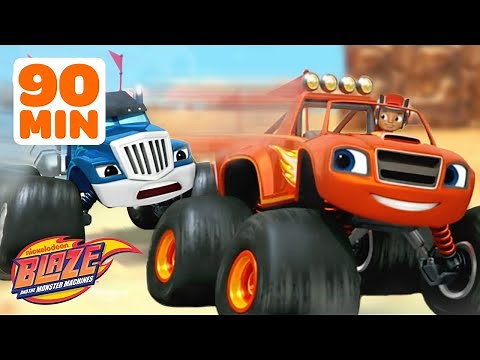 90 MINUTES of Blaze and Crusher's Ultimate Races and Rescues! | Blaze and the Monster Machines