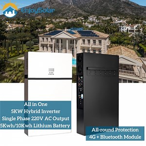 [Hot Item] All in One 5kw 10kw 220VAC/230VAC Customized Hybrid Solar Power Inverter with 5kwh/10kwh Lithium Battery