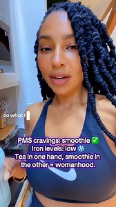 6.4K views · 65 reactions | When you’re lowkey anemic, about to start your period, craving a smoothie… but freezing while making tea at the same time Why is being a woman like this??#PMSlife #AnemiaThings #GirlStruggles #RelatableAF #WomensHealth | Iamlindaelaine | Facebook