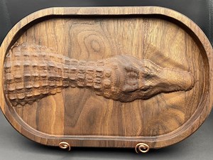 Carved Alligator Valet Tray - Etsy