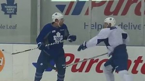 Phil Kessel wrestles David Booth at Leafs practice | CBC Sports