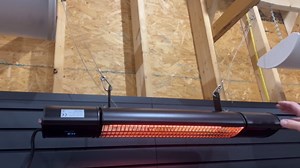 Hanging Patio Heater, Outdoor Electric Heater, Wall Mounted & Ceiling Infrared Garage Heater for Outdoor/Indoor Use, 1500W, Remote Control, Black