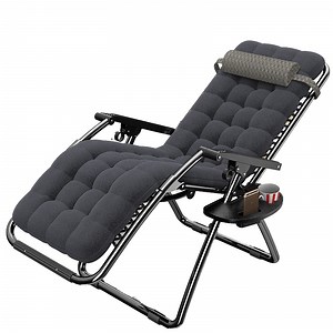 [Hot Item] Folding Zero Gravity Chair Sunbathing Metal Reclining Courtyard Lounge Beach Chair