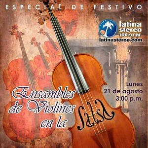 3.9K views · 344 reactions | Este lunes festivo 21 de agosto, a partir de las 3:00 p.m. presentaremos un especial sobre los ensambles de violines en la Salsa, en canciones que llegaron a ser grandes clásicos. Presentado por Diego Aranda Latinastereo en especiales, ¡sólo lo mejor! | Latina Stereo, el sonido de las palmeras | Facebook