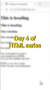 h1 to h6 explained 👩🏻‍💻#coding #html #programming