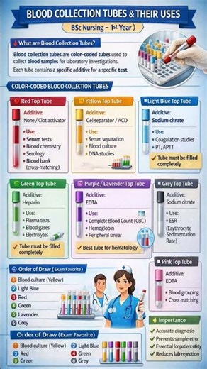 blood collection tubes | bsc nursing | #blood #collection #tubes #bscnursing