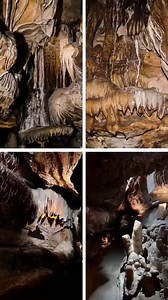 Have you ever wondered why are cave formations different shapes? Over the years, the water level in the Ruby Falls cave lowered, allowing air to enter. When that happened, the conditions were right for the creation of speleothems, or cave formations. Speleothems are formed when water moving through the coil absorbs the minerals in the limestone. As the water evaporates or drips, it leaves minerals behind, creating formations over a period of time. How the water flows dictates the shape of the fo