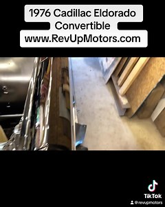 1976 Cadillac Eldorado Convertible from Rev Up Motors. Putting the finishing touches on this beauty. #revupmotors #barrettjackson #mecumauctions #slowride #classiccar #classiccars #originalcar #originalcars #vintagecar #vintagecars #blackcar #blackcars #convertible #cadillac #cadillaceldorado #cadillacs #eldorado #gm #70scars #droptop #laserstraight #nos #goodfellas | Rev Up Motors