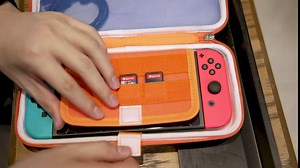 Geekshare Carry Case for Switch/Switch OLED - Portable Hardshell Slim Travel Carrying Case fit Switch Console with 10 Game-Card Slots (Small)