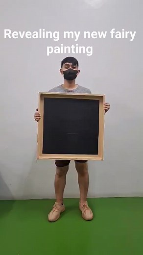 Revealing my Fairy painting Acrylic on 24x24 inches box canvas ready to hang FB page: The Daily Brush #highlightseveryone #viralvideos #viral #artist #highlights #viralpost2025シ #vlreelsfacebook #viralvideochallenge #art #viralreelschallenge | Daniel Paul Francisco