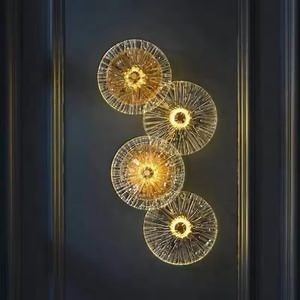 [Hot Item] Modern Light Crystal Glass Lamp Shade Luxury Wall Lamp for Bedroom