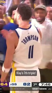 KLAY THOMPSON IS GOING OFF! 🥶 7 threes (& counting) 👌 #GoldBlooded #NBAPlayoffs #PlayoffMode | NBA