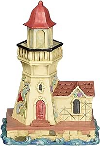 Jim Shore Heartwood Creek Mini Lighthouse Stone Resin Figurine, 4”
