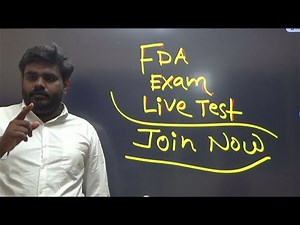 FDA EXAM LIVE TEST #FDAMAHARASTRA
