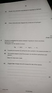 Explain why ammonia manufacture is important to farmers.Draw ... | Filo