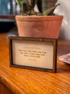 Small "hug Hug, Kiss Kiss" Movie Quote Framed Sign - (3" X 4.5") - Etsy Canada