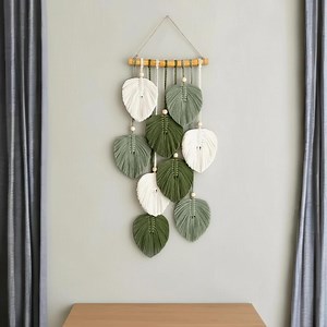 Suspension murale faite main en macramé, décoration bohème - Etsy France