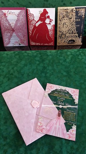 #weddinginvitation #acrylicinvitation #lasercutinvitation #velluminvitaion #velvetenvelope #weddingstationery | Eileen Wu