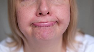 Offended Angry Woman Sticking Out Tongue Close-up Mouth Drink Lower Lip Purse Lips Roll Up Upper Lip Displeased Stock Video - Video of offended, lips: 340431895