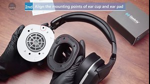 Geekria Comfort Mesh Fabric Replacement Ear Pads Compatible with Turtle Beach Stealth 700 Gen 2/Gen 2 MAX Headphones, Ear Cushions (Black)