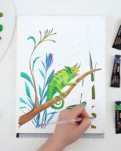 So soothing and impressive! We couldn't hit the replay button enough. 😉 To recreate this scene, grab your #Arteza Gouache Paint to achieve the same smooth finish and rich pigmentation! 🤩 Get your set: http://bit.ly/2L5hAjI . . #gouachepainting #watercolor #watercolorpainting | Arteza