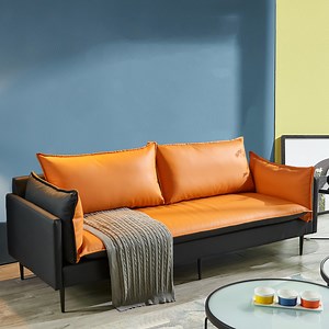 [Hot Item] 1 Seat 2 Seat Orange Balck Business Sofa Set for Office Reception