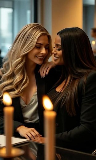 Beautiful Secretary and Lovely Boss in Love #lesbian #Igbtq #kiss #ytshorts #youtubeshorts #shorts