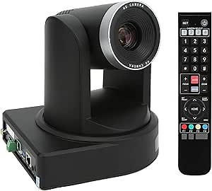 PTZ Webcam, 10X Optical Zoom 1080P Video Conference Camera USB3.0 PTZ Camera with Low Noise CMOS Sensor, 170° Wide Angle, Full HD Webcam for Live Streaming Metting
