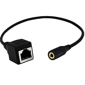 RJ45 Female to DC 3.5mm Adapter 3.5mm to Ethernet Stereo Cable 20CM (3.5mm Female)