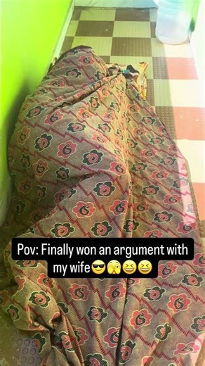 Finally I won 😎❌ But 🥲🫣😆 #comedy #wife #fighting #husband #treanding #treandingnow #funny