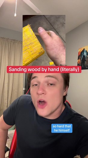 labella_construction on IG has worked so hard he’s become the sander! I just also hope for his sake he’s also got someone who loves him or that hand might be a double edge to his sword.