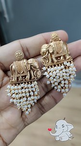 5 comments | Another variation in hot seller elephant  earrings with pearl combination. Shop now @thejeweladdiction #thejeweladdiction #earringoftheday #pearlearrings | Jewel Addiction : "A precious something for a precious someone" | Facebook
