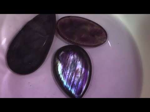 How to remove color on color treated labradorite