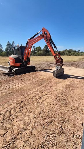 Our smooth drum roller attachment in action sealing off a gravel pad, it is ideal for those small jobs and hard to reach places | Ontrack Plant Hire