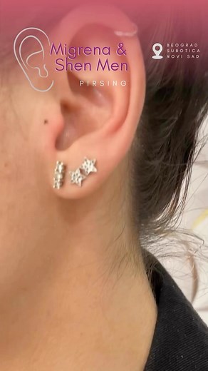 Tragus pirsing, jako popularno mesto ugradnje. Još kad se stavi ukrasni nakit bude top 👍! #shenmen #pirsing #traguspiercing #tragus #piercings #beauty #confidence #ljubav #lifestyle #migrena # migraine | Trishic Piercing - Migraine & Shen Men