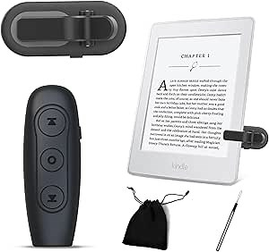 Universal Remote Control Page Turner for Kindle, iPad, Oasis Kobo, & More Compatible with E-Readers & Tablets Ideal for Reading Novels, Comics, & Taking Photos Includes Wrist Strap & Storage Bag