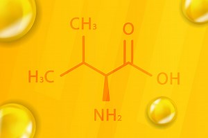 Valine chemical formula. Valine 3D Realistic chemical molecular...