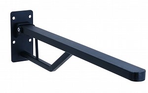 [Hot Item] Iron Square Tube Folding Grab Bar Handrail Black Matte