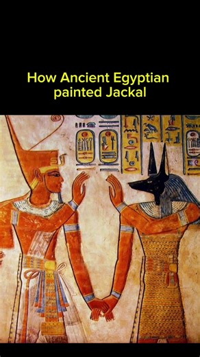 Jackal in Ancient Egyptian art #art #history #reels #egyptian #jackal