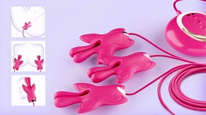 Vibrating Nipple Clamps Toys Nipple Vibrator, Adult Nipple Sex Toy with 10 Vibration Modes, Remote Controlled Nipple BDSM Toys, Clitoral Stimulator Sex Pleasure for Women Couples