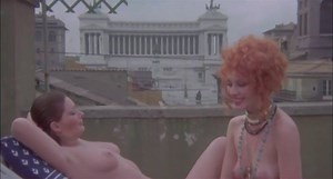 Edwige Fenech and Lia Tanzi in nature's garb from The Virgo, The Taurus