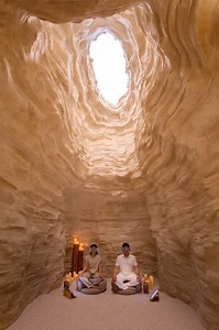 Luxurious wellness centre in a cave #amani #wellnesscentre #interiordesign #nuinfinity @Nu Infinity | Design Seed