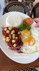 Poco Deli Corned Beef. Traditional German Recipe. Slow cured grassfed beef brisket. Suateed with garlic with potato cubes. #pocodeli | Poco Deli